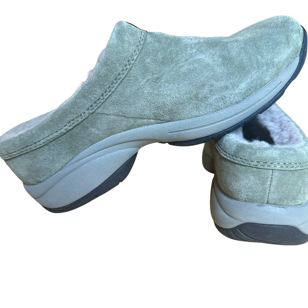 Merrell Primo Chill Slide Suede Leather Moss Green Sherpa Lined Mules Shoes 8.5 - Picture 9 of 15